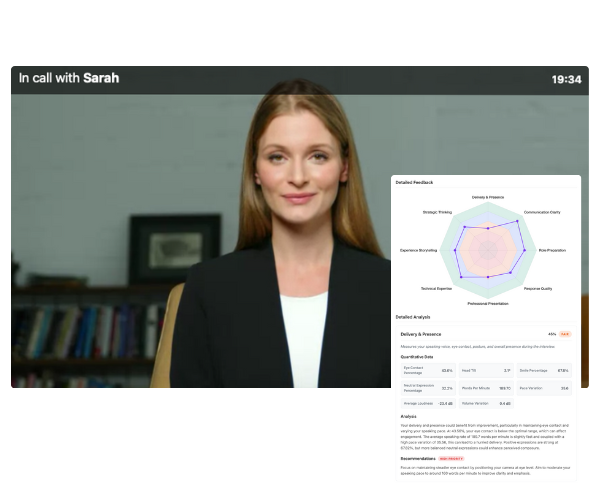 AI Interview Practice with Detailed Analysis Report